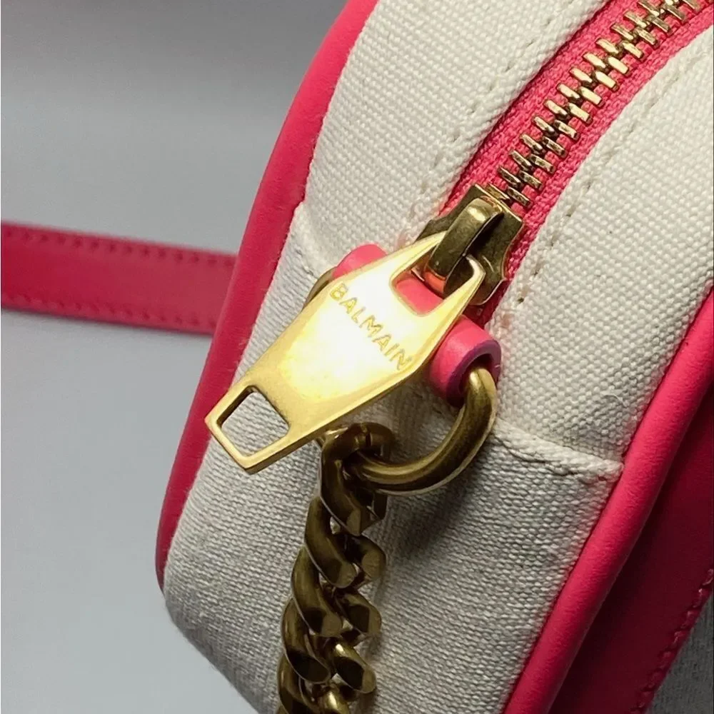 Balmain B-Army 18 Canvas Logo Camera Bag - Picture 12 of 14